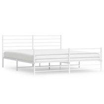 Eldon Metal Super King Size Bed In White