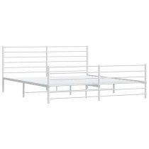 Eldon Metal Super King Size Bed In White