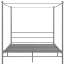 Fallon Metal Canopy Super King Size Bed In Grey