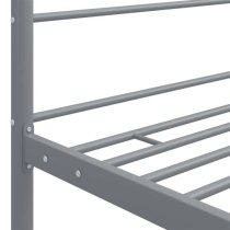 Fallon Metal Canopy Super King Size Bed In Grey