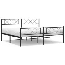 Helotes Metal Super King Size Bed In Black