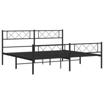 Helotes Metal Super King Size Bed In Black