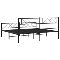 Helotes Metal Super King Size Bed In Black