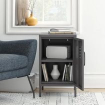 Berlin Metal Locker Storage Cabinet With 1 Door In Grey