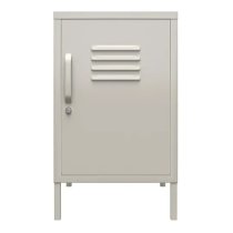 Berlin Metal Locker Storage Cabinet With 1 Door In Taupe