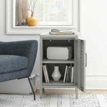 Berlin Metal Locker Storage Cabinet With 1 Door In Taupe