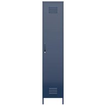 Berlin Metal Storage Cabinet Tall With 1 Door In Navy