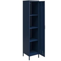 Berlin Metal Storage Cabinet Tall With 1 Door In Navy