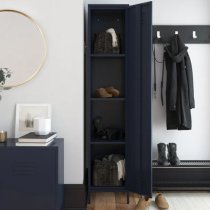 Berlin Metal Storage Cabinet Tall With 1 Door In Navy