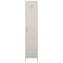 Berlin Metal Storage Cabinet Tall With 1 Door In Taupe