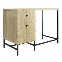 Terrell Wooden Laptop Desk With 1 Drawer In Linseed Oak