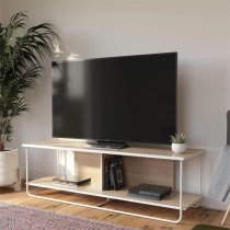 Derby Wooden TV Stand With 2 Shelves In Natural