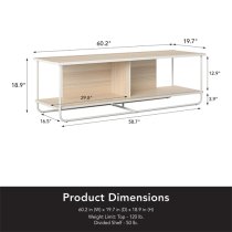 Derby Wooden TV Stand With 2 Shelves In Natural