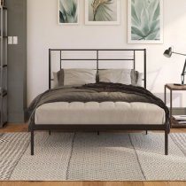 Jacksonville Metal Double Bed In Black