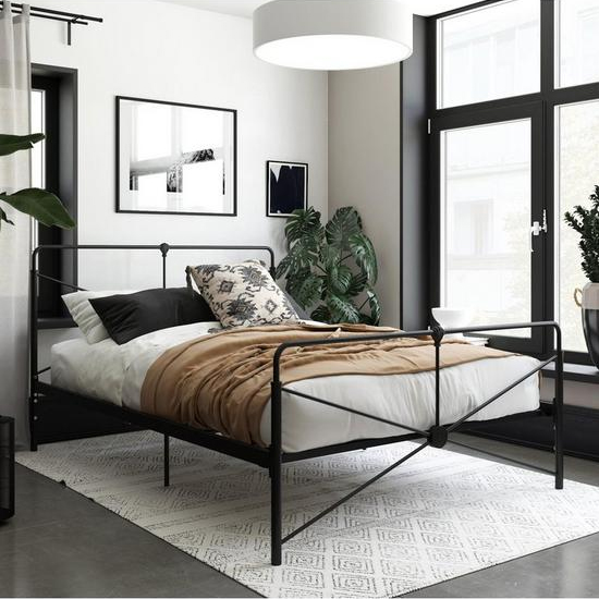 Laurel Metal Double Bed In Black