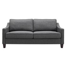 Lenoir Linen Fabric 2 Seater Sofa In Grey With Solid Wood Legs