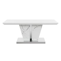 Memphis High Gloss Coffee Table In Vida Marble Effect Glass Top