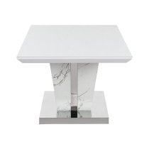 Memphis High Gloss Coffee Table In Vida Marble Effect Glass Top