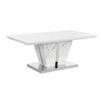 Memphis High Gloss Coffee Table In Vida Marble Effect Glass Top