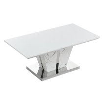 Memphis High Gloss Coffee Table In Vida Marble Effect Glass Top