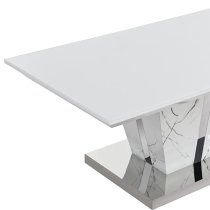 Memphis High Gloss Coffee Table In Vida Marble Effect Glass Top