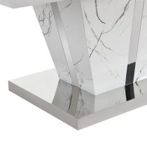 Memphis High Gloss Coffee Table In Vida Marble Effect Glass Top