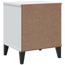 Hove Wooden Bedside Cabinet With 2 Drawers In White