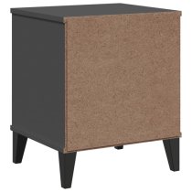 Hove Wooden Bedside Cabinet With 2 Drawers In Anthracite Grey