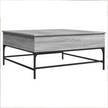 Brighton Wooden Coffee Table With Metal Frame In Grey Sonoma