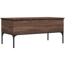 Ramsey Wooden Coffee Table With Metal Frame In Brown Oak