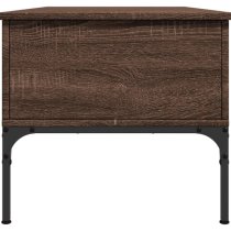 Ramsey Wooden Coffee Table With Metal Frame In Brown Oak