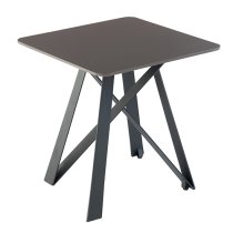 Beatty Sintered Stone End Table In Vik Dark Grey