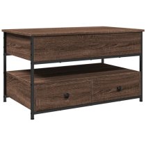 Chester Wooden Coffee Table Large With 2 Drawers In Brown Oak