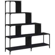 Chester Wooden Bookcase With 6 Shelves In Black