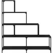 Chester Wooden Bookcase With 6 Shelves In Black