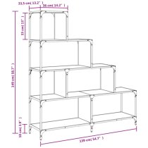 Chester Wooden Bookcase With 6 Shelves In Black