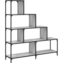 Chester Wooden Bookcase With 6 Shelves In Grey Sonoma