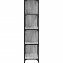 Chester Wooden Bookcase With 6 Shelves In Grey Sonoma