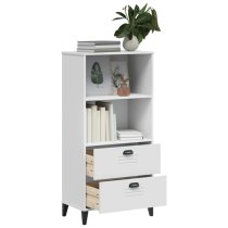 Truro Wooden Bookcase With 2 Shelves In White