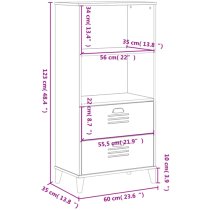 Truro Wooden Bookcase With 2 Shelves In White