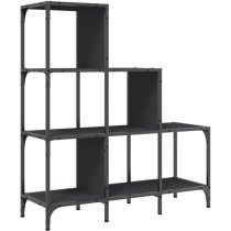 Belper Wooden Bookcase With 6 Shelves In Black