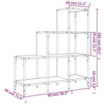 Belper Wooden Bookcase With 6 Shelves In Black