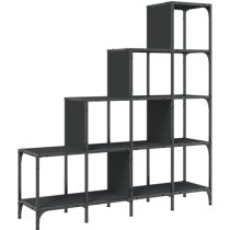 Belper Wooden Bookcase With 10 Shelves In Black