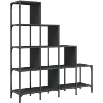 Belper Wooden Bookcase With 10 Shelves In Black