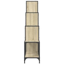 Belper Wooden Bookcase With 10 Shelves In Sonoma Oak