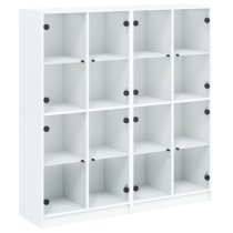 Penrith Wooden Bookcase With 16 Shelves In White