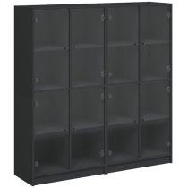 Penrith Wooden Bookcase With 16 Shelves In Black