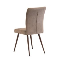 Mason Fabric Dining Chair In Mocha With Wenge Legs