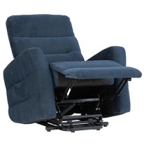 Maize Fabric Electric Tilt & Rise Armchair In Navy Blue