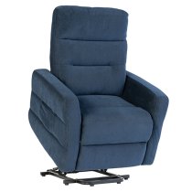 Maize Fabric Electric Tilt & Rise Armchair In Navy Blue